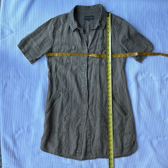 Michael Stars Linen Shirt Dress - Picture 3 of 5